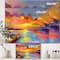 Designart - Sunset Painting With Colorful Reflections I - Modern & Contemporary Canvas Wall Art Print